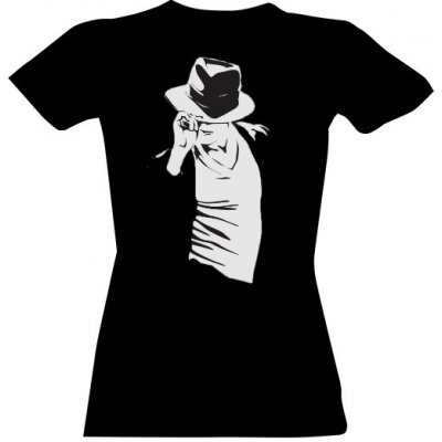 Tričko s potiskem Michael Jackson pohyb dámské Černá