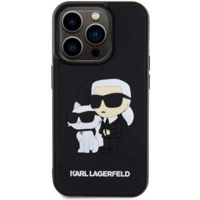 Karl Lagerfeld 3D Rubber Karl and Choupette Apple iPhone 14 Pro černé