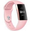 Řemínek k chytrým hodinkám BStrap Silicone pro Fitbit Charge 3 / 4 sand pink, velikost S STR00023