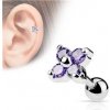 Piercing Šperky4U cartilage piercing do ucha kytička CP1010-TZ