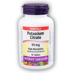 Webber Naturals Potassium Citrate draslík 90 tablet