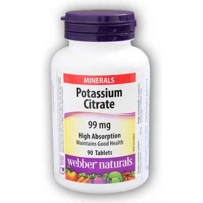 Webber Naturals Potassium Citrate draslík 90 tablet – Sleviste.cz