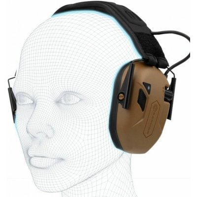 Elektronická sluchátka M300A, Earmor, coyote brown – Zboží Mobilmania