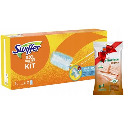Swiffer Duster Sada na odstraňování prachu Teleskopická rukojeť + Náplně 2 ks – Zboží Dáma