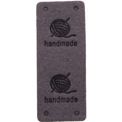 Nášivka HAND MADE klubko 50x20mm Varianta: šedá – Zboží Dáma