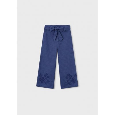 Mayoral kalhoty lněné s madeirou modré – Hledejceny.cz