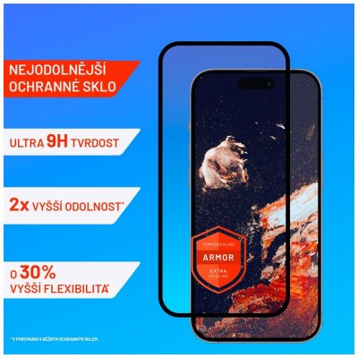 FIXED prémiové ochranné tvrzené sklo Armor s aplikátorem pro Apple iPhone 12/12 Pro, černé 98675 – Zboží Živě