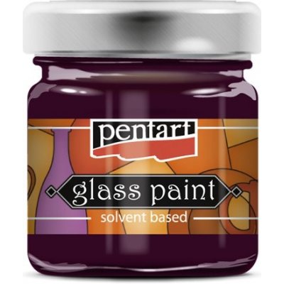Pentart Barva na sklo nevypalovací 30 ml ČERVENÁ – Zboží Mobilmania
