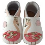 Lait et Miel Kožené capáčky s plameňáky Bílá – Zboží Mobilmania