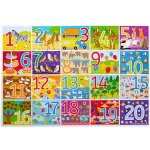 Bigjigs Toys Podlahové počítání 20 dílků – Zboží Dáma
