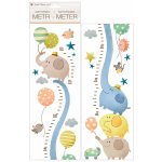 Anděl Přerov Samolepky na zeď dětský metr Sloni do 120 cm – Zboží Dáma