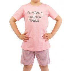 Pleas dětské pyžamo nápisy sv.růžová