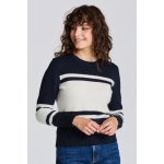 Gant svetr D1. BLOCK STRIPED C NECK modrá – Zboží Mobilmania