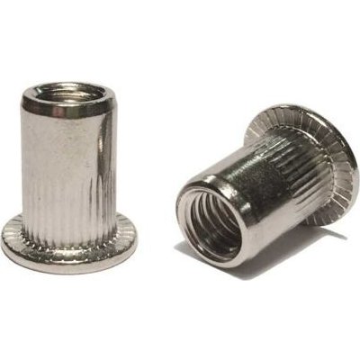 nýt maticový plochá hlava, rýhované tělo M6 (0,5-3,0) NEREZ A2 – Zboží Mobilmania