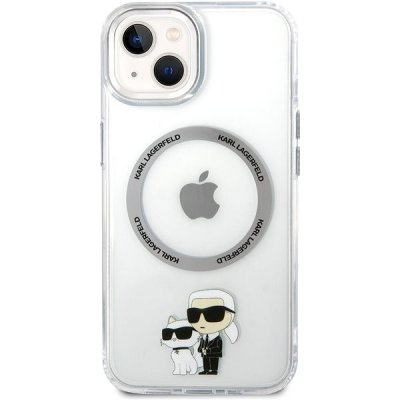 Pouzdro Karl Lagerfeld IML Karl and Choupette NFT MagSafe iPhone 15 čiré