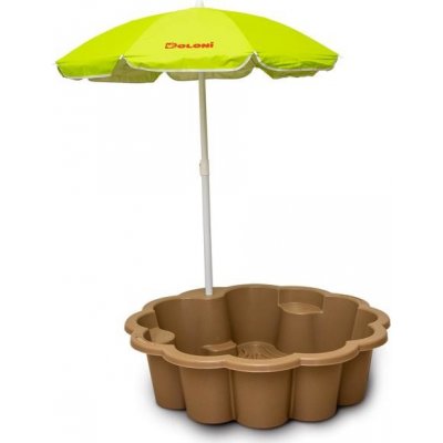 Doloni Pískoviště květ se slunečníkem Eco hnědé – Sleviste.cz