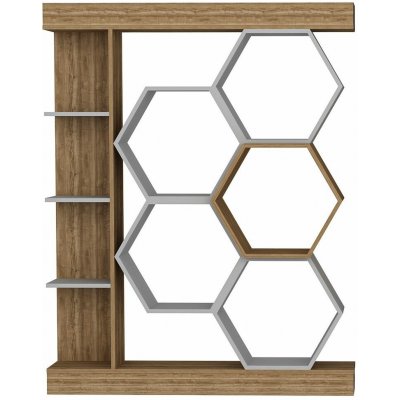 Knihovna Sueno White and Walnut – Zboží Dáma Knihovna Sueno White and Walnut – Zboží Dáma