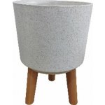 Strend Pro kvetináč White Weath Finish, 30x30x37 cm – Zboží Mobilmania