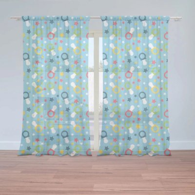 Záclony Dudlíky a hvězdy: 2 ks - 150x250 cm - Sablio – Hledejceny.cz