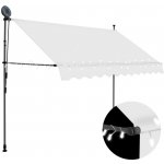 vidaXL Ručně zatahovací markýza s LED světlem 300 cm krémová – HobbyKompas.cz