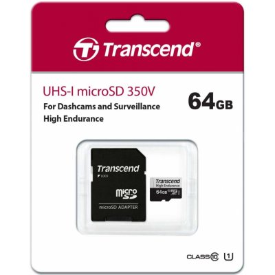 Transcend microSDXC UHS-I U1 64 GB TS64GUSD350V – Zbozi.Blesk.cz