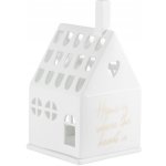 räder Porcelánový svícen domeček Home is, bílá barva – Zboží Dáma