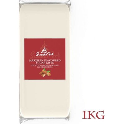 SweetArt potahovací a modelovací hmota s příchutí marcipánu White 1 kg – Hledejceny.cz