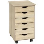 Tectake 401788 pojízdný ze dřeva dub světlý – Sleviste.cz