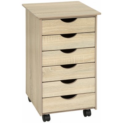 Tectake 401788 pojízdný ze dřeva dub světlý – Sleviste.cz