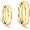 Prsteny Savicki Snubní prsteny žluté zlato půlkulaté 10004 4 Z