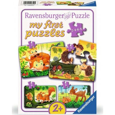 RAVENSBURGER Moje první Lesní zvířátka 4v1 2,4,6,8 dílků – Zbozi.Blesk.cz