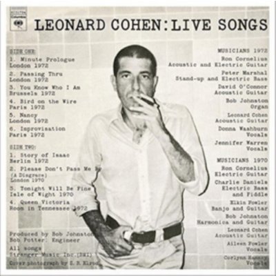 Cohen Leonard - Leonard Cohen - Live Songs LP – Zboží Mobilmania