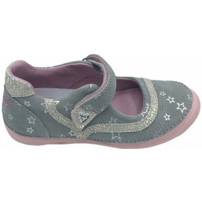 D.D.Step dětské kožené balerínky 046-978 šedé – Zboží Dáma