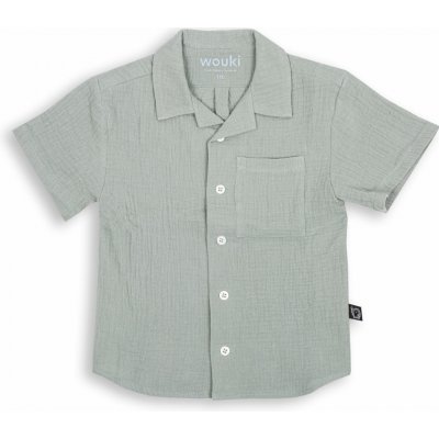 Wouki dětská košile Noboru Mineral Green – Zboží Dáma