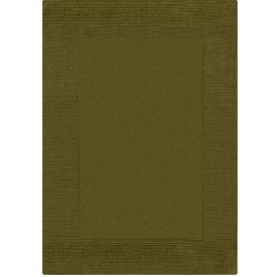 Flair Rugs Tuscany Textured Wool Border Green Zelená