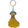 Přívěsky na klíče Přívěsek na klíče Indonésie dřevo panenka žlutá sukně