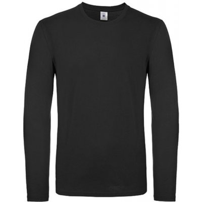 B&C pánské tričko s dlouhým rukávem TU05T Black