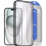 AlzaGuard 2.5D Glass EasyFit DustFree pro iPhone 15 - 3ks v balení s aplikátorem AGD-EFD8P3 – Zboží Živě