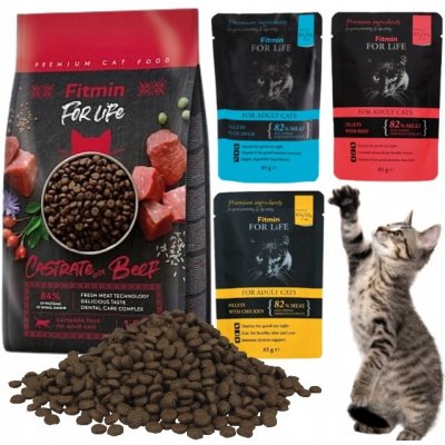 Fitmin cat For Life Castrate Beef 1,8 kg – Zboží Mobilmania