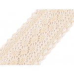 Bavlněná krajka / vsadka paličkovaná šíře 60 mm, střední, 16 režná světlá – Hledejceny.cz