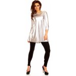 Tunika s dlouhým rukávem Kartes KM119 stříbrná – Zboží Dáma