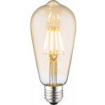 JUST LIGHT Filam. LED žárovka E27, ST64, 346lm, 2700K, 4W, jantar. sklo – Hledejceny.cz