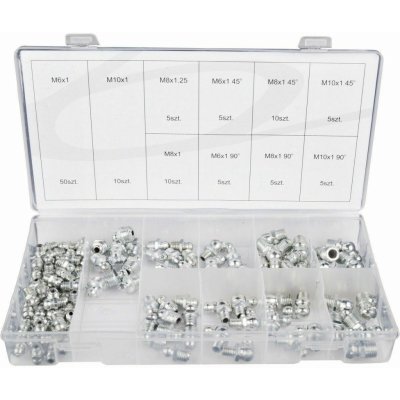 Sada chromovaných maznic, různé velikosti, 110 kusů GEKO – Zbozi.Blesk.cz