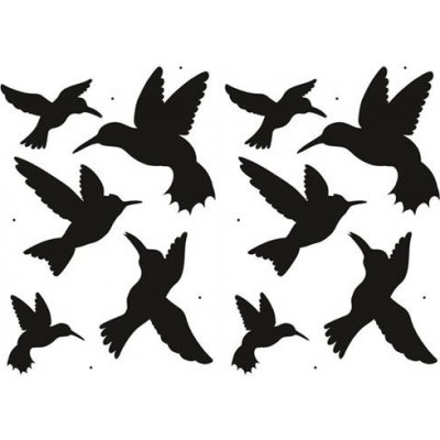 IMPOL TRADE Samolepky na zeď ptáci kolibříci SPN09 45 x 65 cm – Zboží Mobilmania