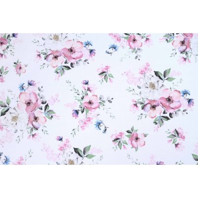 Darré Bavlněná látka Spring - bílá š.160 bavlna – Sleviste.cz