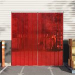SHUMEE Závěs do dveří 200 mm × 1,6 mm 10 m PVC, červený – Hledejceny.cz