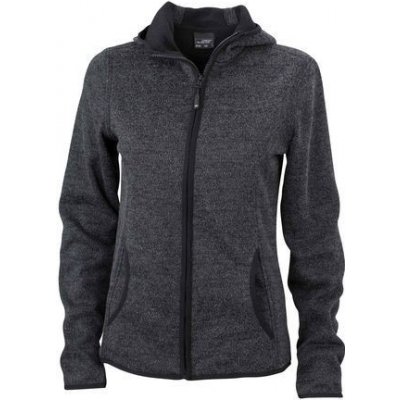 James & Nicholson Knitted Fleece Hoody JN588 černá – Hledejceny.cz