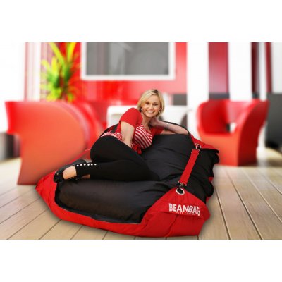 BeanBag 189x140 duo scarlet rose black