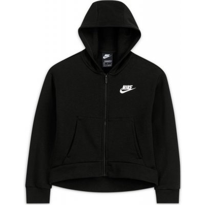 Nike Sportswear Club Fleece FZ Hoodie G black/white – Zboží Mobilmania