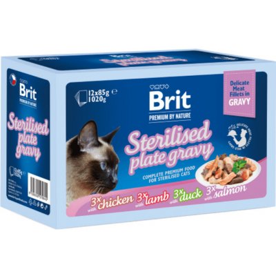 Brit Premium Cat Delicate Fillets in Gravy Family Plate Sterilised 12 x 85 g